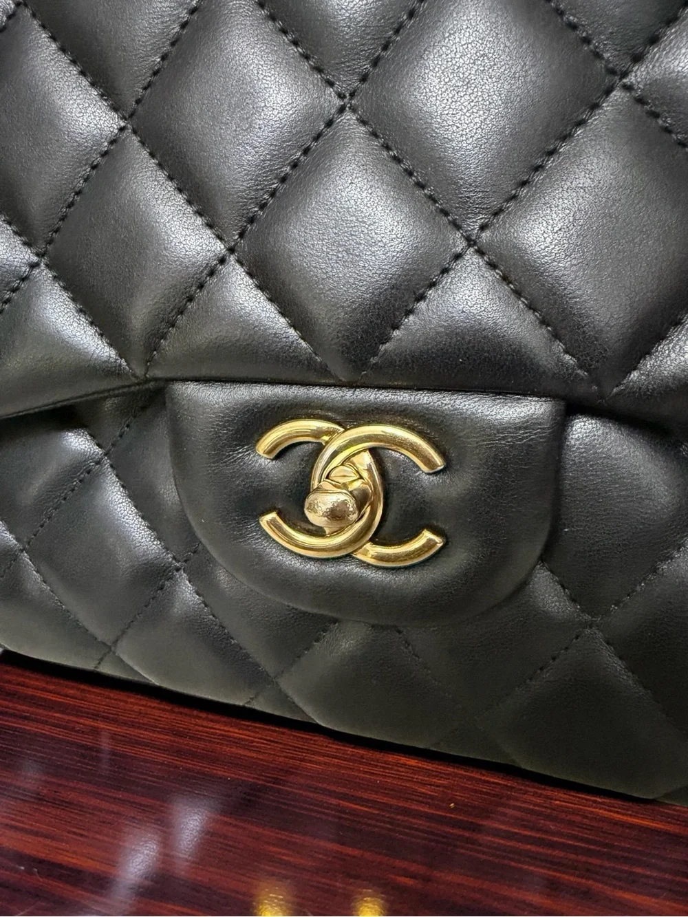 Chanel Classic Double Flap Bag Quilted Lambskin Jumbo